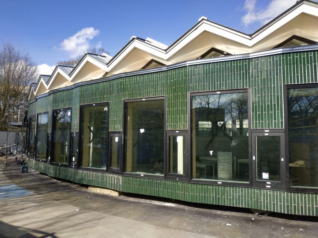 Photos du chantier de l'école Anne Frank à Mons-en-Baroeul.