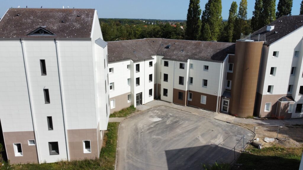 Photos du chantier du lycée Amyot d'Inville à Senlis.