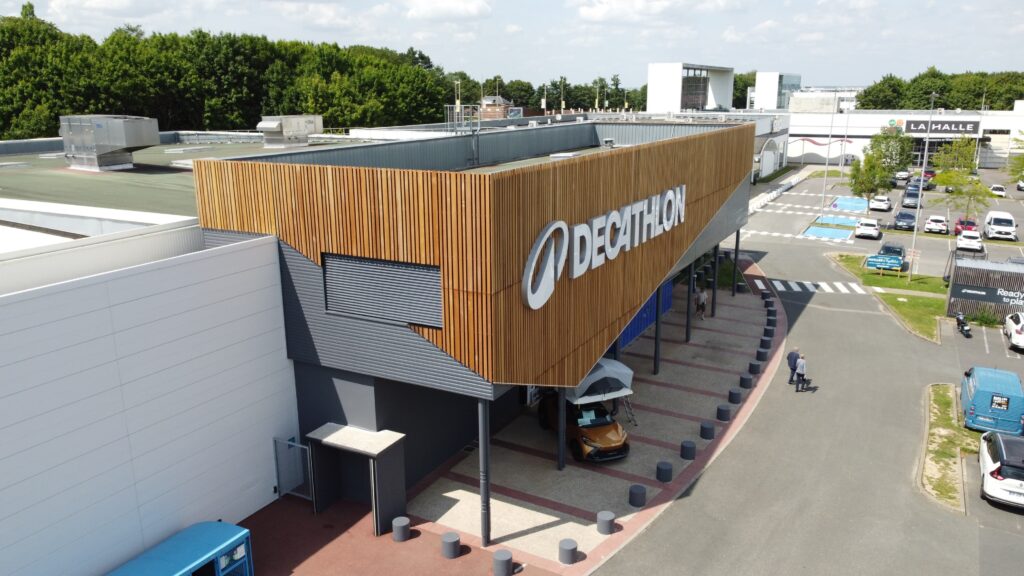 Photo du chantier terminé Decathlon Amiens.