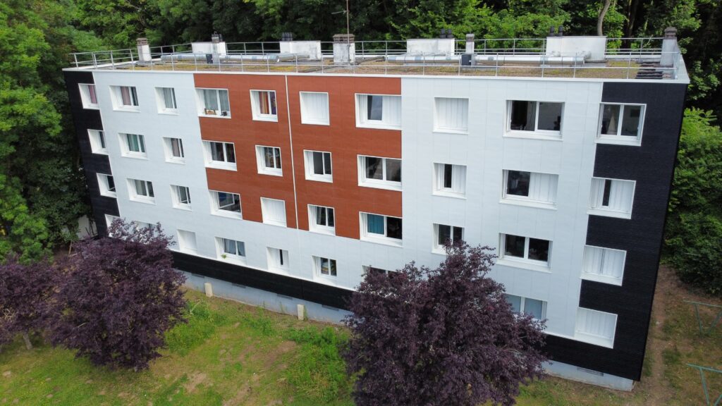 Photos du chantier de la résidence La Garenne à Liancourt.